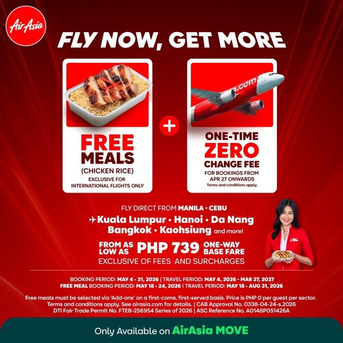AirAsia Philippines Sweetens the Deal with Free Flight Adjustments and Meals_1 AirAsia Philippines Sweetens the Deal with Free Flight Adjustments and Meals_1