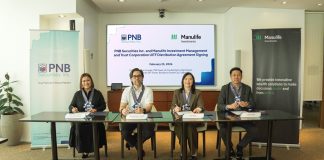 PNBSI and Manulife Investments PH contract signing - PR Photo