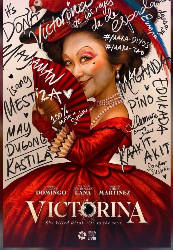 Eugene Domingo will play Doña Victorina in Victorina, a new Jun Robles Lana-written stage comedy directed by Chris Martinez, premiering in October 2027.