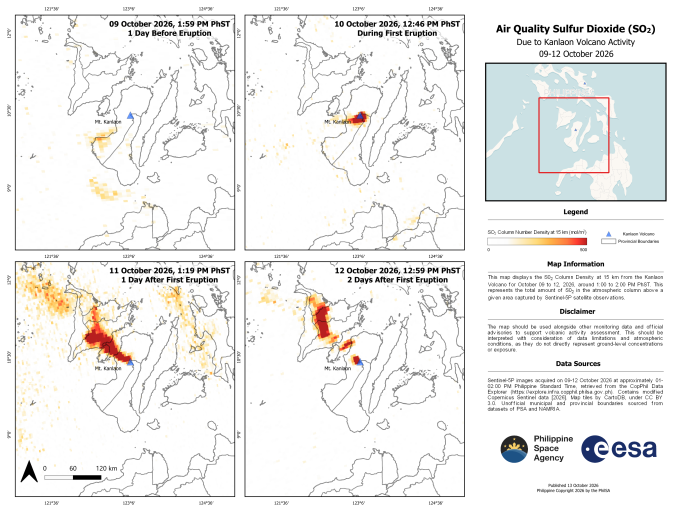 Satellites Monitor Rising Ash and Gas Trails Over Kanlaon Volcano